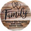 Spoontiques - Garden Dcor - Family Stepping Stone - Decorative Stone for Garden (Family Never Ends)