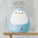 Earnest Living Baby 3-in-1 Cool Mist Humidifier with Essential Oil Diffuser + Nightlight, BPA Free Phenol Free Humidifier for Kids Bedroom, Nursery + Large Rooms, Whisper-Quiet, Auto Shut Off