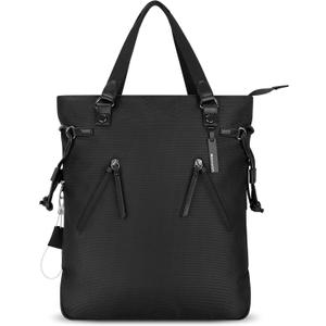 Sherpani Tempest, Anti Theft Convertible Backpack Tote, 14L Travel Backpack, Travel Gifts for Women, Handbags, RFID Protection, Metal Hardware, Fits 15” Laptop (No Sleeve) (Carbon Signature)