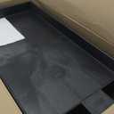 LUXOR EC111-B Heavy Duty Plastic Utility Cart, 32" x 18" Rolling Tub Cart with Three Shelves, 300 lbs. Capacity, Ergonomic Push Handle, Black