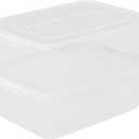 2 Packs 16 L Food Storage Containers with Latching Lid, Pizza Dough Proofing Box, Clear Pizza Dough Containers