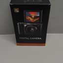 Digital Camera 4K for Photography and Video, 56MP Autofocus Vlogging Camera for YouTube, 3" 180 Flip Screen & 16X Digital Zoom, Compact Travel Cameras with 32GB SD Card for Beginners & Adults (Black)