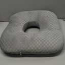 Stuffed Donut Pillow Seat Cushion | for Tailbone and Coccyx Pain, Hemorrhoids, Bed Sores, Pregnancy, Prostate, Surgery Recovery, Sitting Pressure Relief, for Home, Office and Car (Grey)