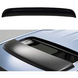 38inch 980mm Universal Fit Rain Snow Guard Sun Roof Wind Deflector,1pcs Tape-On Dark Smoke Tint Auto Moonroof Window Visor RN98