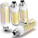 E11 Led Bulbs Dimmable 120V 50W Halogen Equivalent, T3 T4 Mini Candelabra Base JDE11 Led Bulb, 4000K Natural White 5W 500lm E11 Bulb for Chandeliers,Ceiling Fan, Table Lamps, Cabinet Lighting,4Pack
