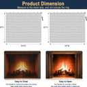 Fireplace Screen Mesh Curtain,Fireplace Curtain Mesh Screen 20”Hx24”W,2PCS
