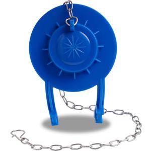 Hibbent Universal 2 Inch Toilet Flapper Compatible with American Standard, Kohler, TOTO, Gerber Toilets Tank, Water Conserving Toilet Flapper Replacement with Stainless Steel Chain, Blue