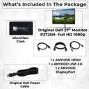 ANYHDD Dell P2725H 27" Full HD 1920 x 1080 Monitor, Computer Monitor Screen Bundle with Power Cable USB 3.0 Upstream Cable DisplayPort + HDMI Cables + Cloth