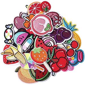 Harsgs Embroidered Fruit Patches, Cute Fruit Iron on/Sew on Patches Applique for Clothes, Dress, Hat, Jeans, DIY Accessories