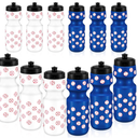 24 Pcs 
Water Bottle Bulk Reusable Sports Squeeze Water Bottles Ball Cup Accessories for Sports Party Favors Team Gifts Players for Gym Most Bike Cage (Baseball)