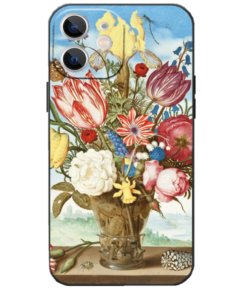 Avistinz Compatible with iPhone 11 Case, Bouquet of Flowers on a Ledge Vase of Flowers Phone Case, Colorful Floral Slim Protective Cover