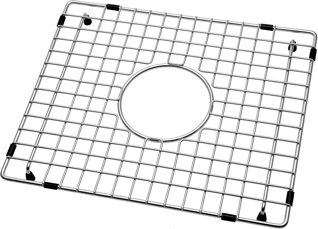 Serene Valley Sink Bottom Grid 16-1/2" X 14-1/2", Centered Drain with Corner Radius 3/8", Sink Protector SVH1715C, Medium