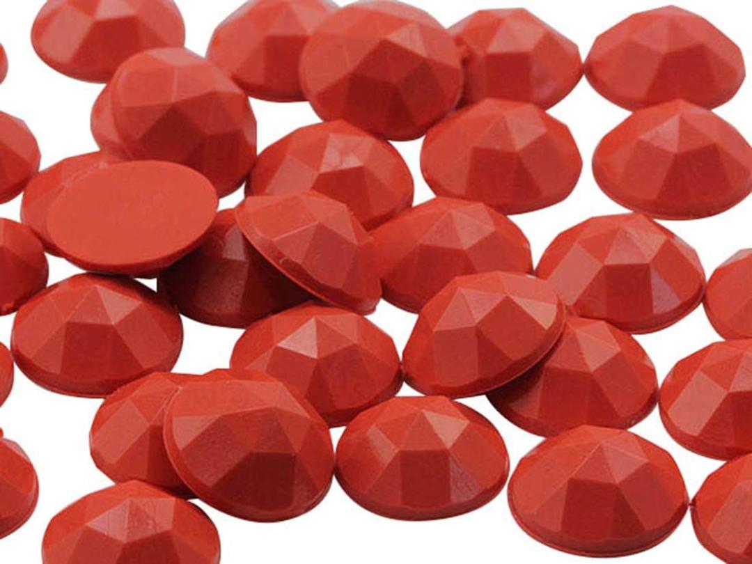 13mm Flat Back Round Acrylic Rhinestones Plastic Gems for Jewelry Making Costume Jewels Cosplay Embelishments - 50 Pieces (Red Coral .C001) 13mm Flat Back Round Acrylic Rhinestones Plastic Gems for Jewelry Making Costume Jewels Cosplay Embelishments - 50 Pieces (Red Coral .C001)