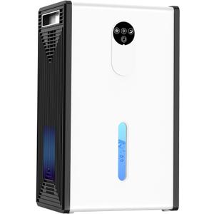 Dehumidifier, 72 OZ Water Tank Dehumidifiers for Home, 1076 sq. ft. Dehumidifier for Basement Bathroom Bedroom with Auto Shut Off, 7 Colors LED Light, Quiet Dehumidifiers with Sleep Mode (White)