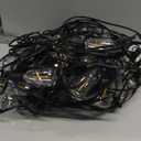 Brightown Outdoor String Lights Patio Lights, 100FT ST38 Shatterproof Dimmable Waterproof Connectable LED Christmas Lights, Hanging Outside Light for Backyard, Porch, Deck, Balcony, Garden, Home Decor (Black)