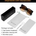 EYLRIM Thick Frame Square Sunglasses for Women Men Chunky Rectangle Sun Glasses Black Shades UV400 Protection (02 Black/Orange)