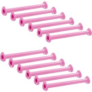 16 inch Monkey Bars Kit for Kids Backyard Outdoor Indoor Ladder Rungs Monkeybars Freestanding Monkey Bars Pink (12 Pack)