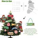 2 x 12 Pcs Funny Dinosaur Christmas Tree Topper, Funny Christmas Tree Hanging Ornaments Includes Merry Christmas North Pole Sign, Dinosaur Xmas Decorations for Tree Home Party