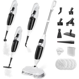 Steam Mop, All-in-one Powerful Handheld Steam Cleaner Detachable Floor Steamer with 13 Accessories, MultiPurpose Steamer for Hardwood Floors, Clothes, Windows, Tiles, Furniture, Carpet, For Home Use (White)