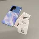 GVIEWIN for Samsung Galaxy S25 Ultra Case, [Slide Camera Cover & Built-in Anti-Spy Privacy Screen Protector] [2 Front Frame] Shockproof Military Grade Marble Phone Case 6.9" (Aurora/Azure Blue)