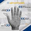 Safe Cut Resistant Gloves High Performance EN388 Food Grade Level 5 Protection for men & women Kitchen (X-Large)