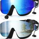 Zoomsnail Swim Goggles, Frameless Wide View Swimming Goggles, Anti-Fog Anti-UV No Leaking Pool Goggles for Men Women Adult