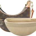 Lckaey Purse Organizer Insert for Loop Hobo Bag Organizer Insert - 2mm Felt Bag Liner Insert Y096-Khaki (Small)