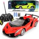 Electric Sport Roadster,1/16 Red Sports Racing Remote Control Car,RC Model Toy for Kids Aged 4-12
