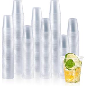 Vplus 2000 Pack 5 OZ Clear Small Dessert Plastic Cups, 5 Ounce Disposable Cold Party Drinking Shot Measuring Mouthwash Cups for Office Bathroom Party