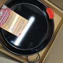 Paelluxe Paella Pan Enamelled, No-Rust Steel Skillet for Propane & Gas Burners Easy-to-Clean Pan for Indoor & Outdoor Cooking Cacerola Paellera Sarten 17 Inch, for 10 Servings