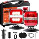 Wireless Trailer Lights Magnetic, Rechargeable Magnetic LED Tow Light with 2 Mounting Options, 110° Adjustable Wireless Towing Tail Light Kit for Car, Truck, Boat, RV, Vehicle, Caravan, Camper