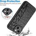 OOK Compatible with iPhone 14 Leopard Case with Wrist Strap, Black Leopard TPU Shockproof Protection Slim Cover with Camera Protection for Women Girls, for 6.1inch