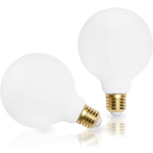 LED Globe Light Bulbs,Dimmable 8W (Equivalent 80 Watt) Edison Bulbs,Soft White 2500K,G80/G25 Matt Opal Glass LED Filament Bulbs,Decorative,CRI 90+ E26 Medium Base(Pack of 2)
