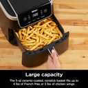 Ninja Air Fryer Pro 4-in-1 with 5 QT Capacity, Air Fry, Roast, Reheat, Dehydrate, Air Crisp Technology with 400F for hot, 120 Volts, Nonstick Basket & Crisper Plate, Grey, AF141 (Black)