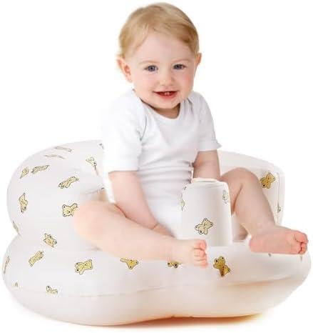 Inflatable Baby Seat for Baby 3 Months and Up, Inflatable Baby Chair with Built-in Pump，Baby Seats for Infants for Sitting Up