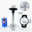 Newness Pineapple Corer and Slicer Tool, Robust Pineapple Core Remover with Upgraded Cutter & Reinforced Thicker Blade, Stainless Steel Kitchen Fruit Gadget for Diced Pineapple Rings (Black)