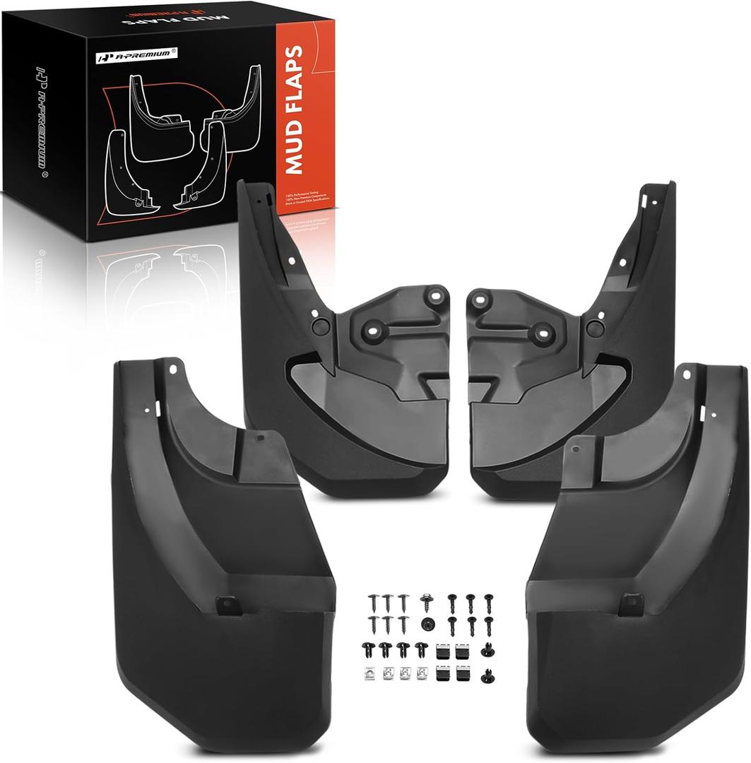 A-Premium Set of 4PCS Mud Flaps Splash Guards Mudguards Mudflaps with Hardware Kits Accessory Compatible with Lexus GX550 Overtrail 2024-2025, Front and Rear (Driver and Passenger Side)