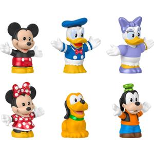 Fisher-Price Little People Toddler Toy Disney Mickey Mouse & Friends 6-Piece Figure Set for Preschool Pretend Play Kids Ages 18+ Months