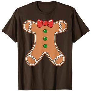 Gingerbread Man Shirt Adult Kids Men Women Cookie Costume T-Shirt, S