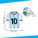 APINATA4U 17.5" Soccer Jersey Large Pinata – White & Blue Party Decoration | Soccer-Themed Birthday Supplies with Stick & Blindfold | Fun Futbol Sports Ball Hanging Pinata Game