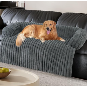 Wn's Day Luxurious Dog Couch Bed, Washable Calming Dog Couch Cover, Removable Couch Protector for Dogs, Waterproof Sofa Bed, Pet Bed Mats for Couch, Pet Couch Covers for Sofa(Grey, XL)