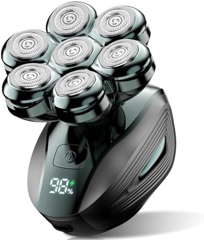 Cyruzi Head Shavers for Bald Men: 7D Floating Electric Razor with Magnetic Removable Head, IPX7 Waterproof Wet or Dry Shaver, LED Display & Type-C Fast Charging