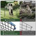 3-Layer Garden Fence with Gate 10 Panel 40in H×23ft L