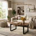 Walnut Folding Low Coffee Table for Small Spaces, Living Room,35inch Brown | No Assembly Required, Supports 240 lbs, Portable,Sturdy & Stable, Water-Resistant, Scratch-Resistant, Easy Storage, low, 35.5"L x 21.7"W x 13.5"H
