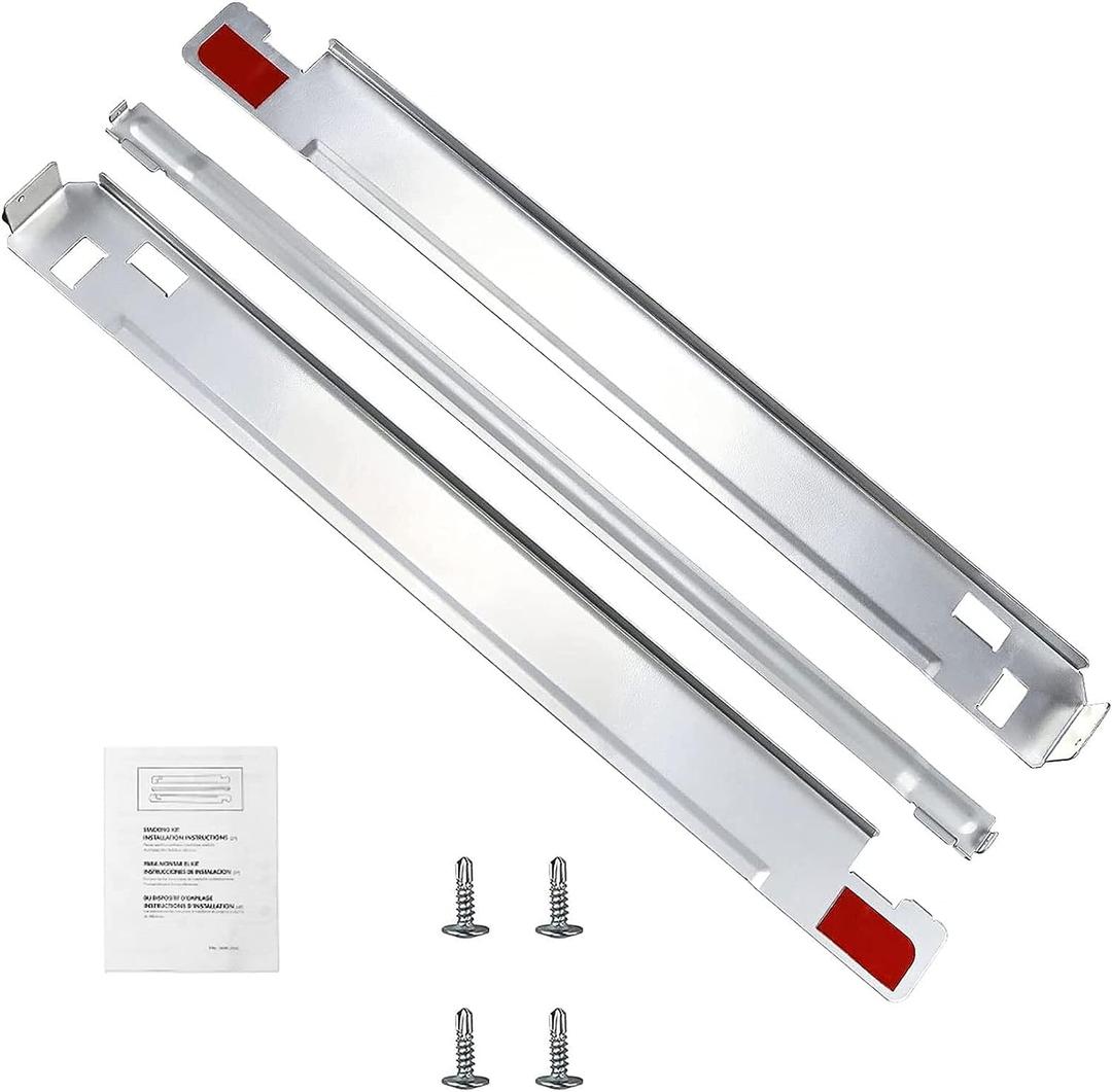 TOMOON KSTK1 Laundry Stacking Kit for 27" L-G Washer and Dryer - Solid Metal with Chrome Finish, Replaces WSTK1 (Silver) - Optimized for Space