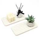 Diatomaceous Earth Dish Drying Mat for Bathroom Sink Tray Kitchen Counter Soap Dish White Diatomite Stone Sink Trays Absorbent Coasters Water Absorbing Stone Quick Drying Tray Kitchen Sink Accessories
