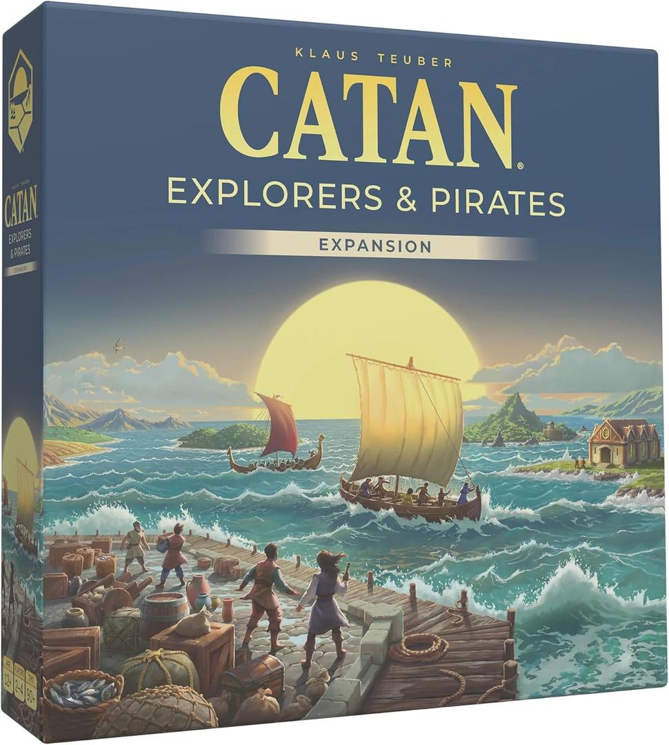 CATAN Explorers & Pirates Board Game Expansion (6th Edition) Embark on New Adventures, Strategy Game for Kids & Adults, Ages 12+, 3-4 Players, 90 Minute Playtime, Made by Catan Studio