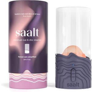 Saalt Steamer - Steam Clean Your Menstrual Cup or Menstrual Disc - Custom Designed by Experts - Automatic Timing, On/Off Switch (Blue Dusk)