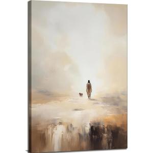 DYLGYWI Framed Christian Canvas Wall Art Jesus Leaves The 99 Sheep Bible Parable Story Lost Sheep Religion Painting Picture Wall Decor Poster Print for Living room Bedroom Office Home Decoration
24 x 16 x 0.2 inches