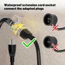 POWGRN 200FT 16 Gauge Black Outdoor Extension Cord Waterproof, 3 Prong Flexible Cold Weatherproof -58 Extension Cord, 10 AMP 1250W SJTW, ETL Listed